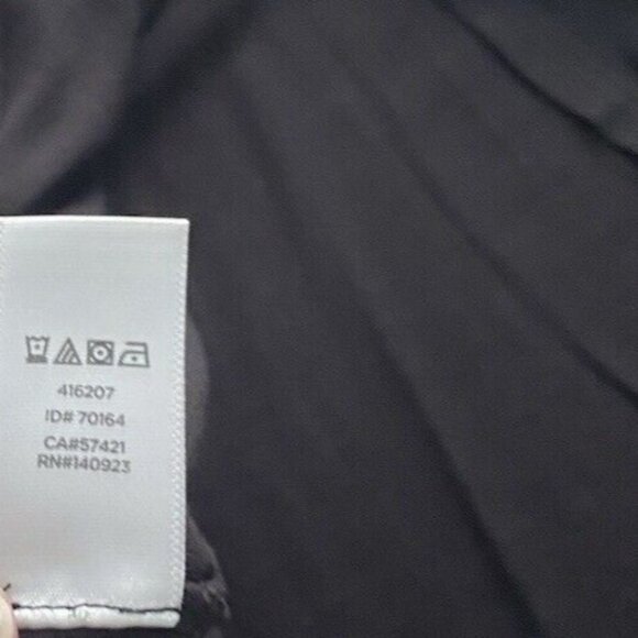 Ann Taylor LOFT Womens Blouse Black White V Neck Flowy Shift Split Back Lined PL - Picture 9 of 10